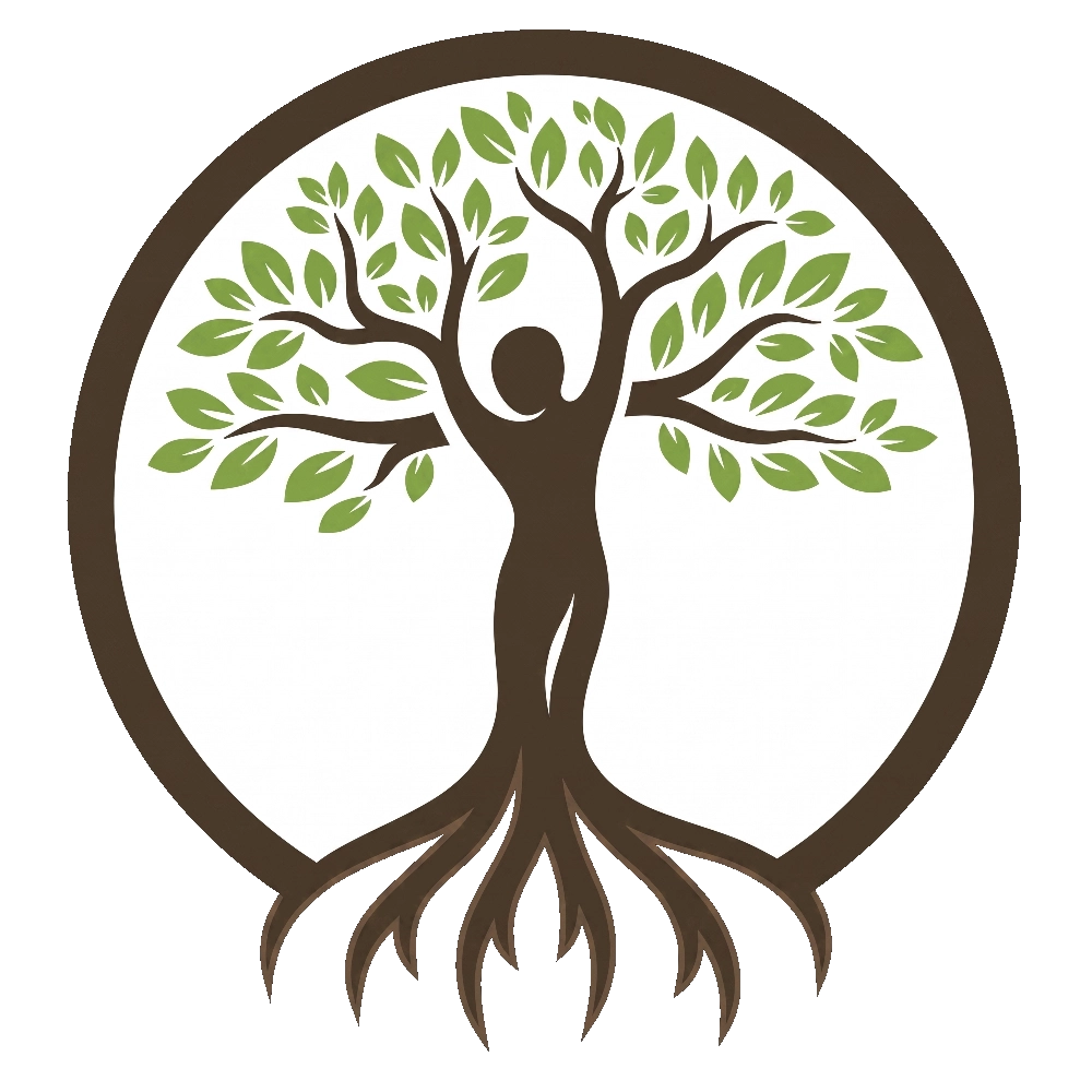 Janet Cappin logo: a tree of life with a human figure formed by its trunk and branches
